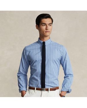 Ralph Lauren Custom Fit Striped Dobby Shirt - Blue