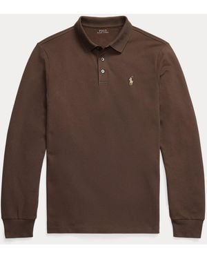 Polo Ralph Lauren Custom Slim Fit Stretch Mesh Polo Shirt - Brown