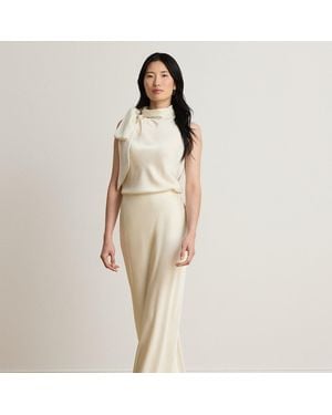 Ralph Lauren Satin Charmeuse Maxiskirt - Natural