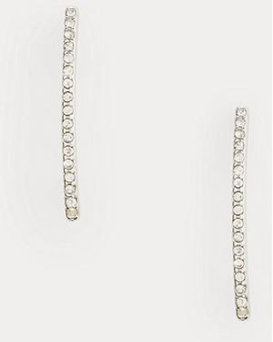 Ralph Lauren Pavé-Plated Threader Earrings - White