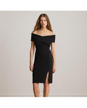Ralph Lauren Faille Off-The-Shoulder Cocktail Dress - Black