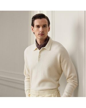 Ralph Lauren Ralph Lauren Cashmere-Alpaca Polo Sweater - Natural