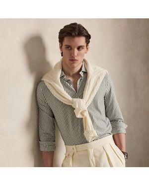 Polo Ralph Lauren Striped Knitted Oxford Shirt - Green