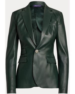 Ralph Lauren Chaqueta Parker De Piel De Cordero - Verde