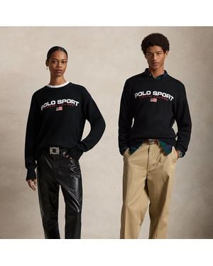 Ralph Lauren Big Fit Polo Sport Cotton Sweater - Metallic