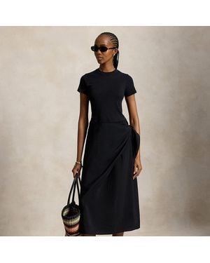 Polo Ralph Lauren Faux-Wrap Tee Dress - Blue