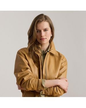 Ralph Lauren Ralph Lambskin Flight Jacket - Brown