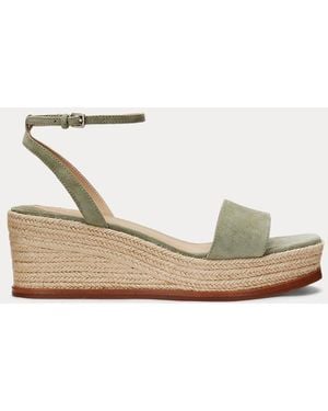 Ralph Lauren Espadrilles Leona En Daim - Neutre