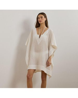 Ralph Lauren Ralph Lauren Linen-Cotton Poncho Cover-Up - Natural
