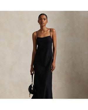 Ralph Lauren Linen Sleeveless A-Line Dress - Blue