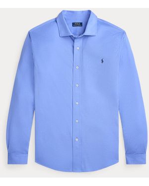 Polo Ralph Lauren Jersey Spread-Collar Shirt - Blue