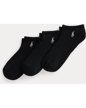 Polo Ralph Lauren Low-Cut Sport Ankle Sock 3-Pack - Black