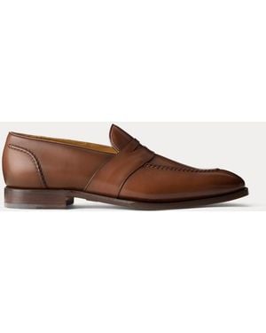 Ralph Lauren Meegan Calfskin Penny Loafer - Brown