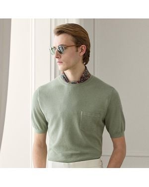 Ralph Lauren Silk-Blend Short-Sleeve Jumper - Green