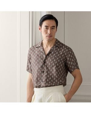 Ralph Lauren Ralph Lauren Paisley-Print Silk Camp Shirt - Gray