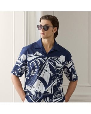 Ralph Lauren Relaxed-Fit Kurzarmhemd Im Art-Déco-Stil - Blau