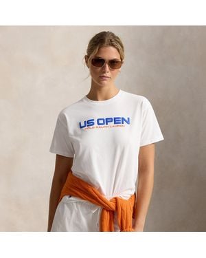 Ralph Lauren Us Open Graphic Logo Jersey Tee - White