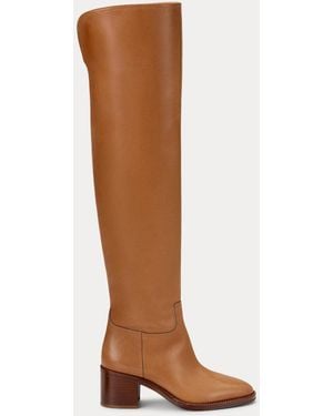 Ralph Lauren Barnet 55 Mm Calfskin Boot - Brown