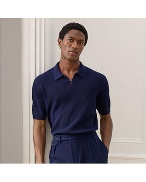 Ralph Lauren Ralph Lauren Textured Cotton Polo Jumper - Blue