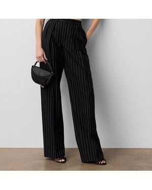 Ralph Lauren Jody Striped Washed Trousers - Black