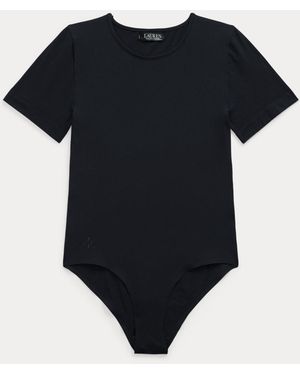 Ralph Lauren Short-Sleeve Bodysuit - Black