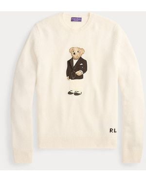 Ralph Lauren Polo Bear Cashmere Jumper - Natural