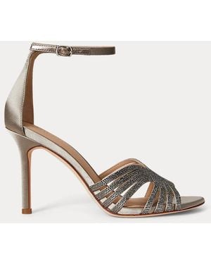 Ralph Lauren Ralph Lauren Allie Embellished Multistrap Sandal - Metallic