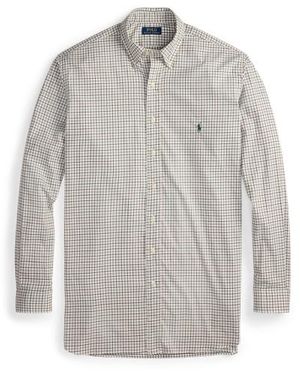 Ralph Lauren Taglie Plus - Camicia in twill motivo scozzese - Grigio