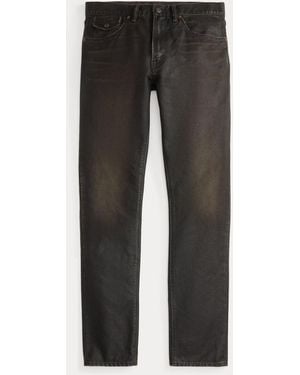 RRL High Slim Coated Jean - Grey