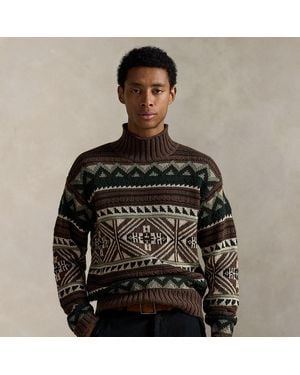 Polo Ralph Lauren Maglia in misto cotone motivo geometrico - Nero