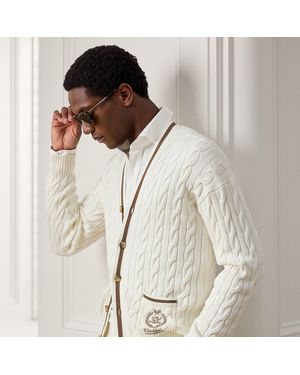 Ralph Lauren Wimbledon Cable-Knit Cardigan - White