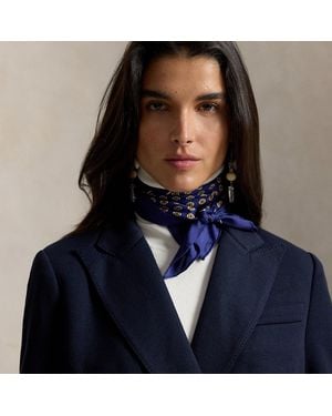 Polo Ralph Lauren Foulard Silk Square Scarf - Blue