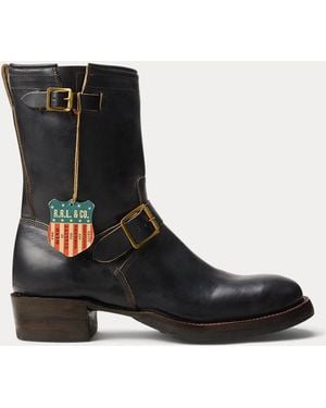 RRL Leather Boot - Black
