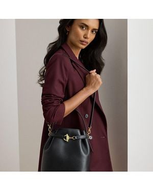Ralph Lauren Leather Medium Blaike Bucket Bag - Brown