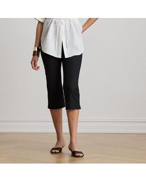 Ralph Lauren Double-Faced Stretch Cotton Capri Pant - Black