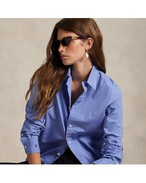 Polo Ralph Lauren End-On-End Stretch Slim Fit Cotton Shirt - Blue