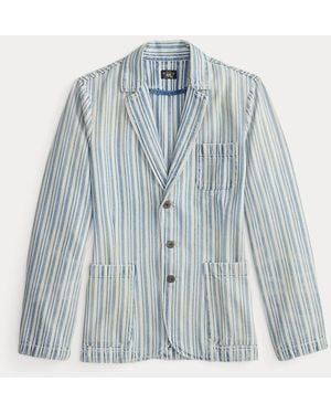Ralph Lauren Striped Twill Blazer - Blue