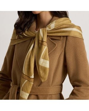 Ralph Lauren Foulard in lana e seta stampa a cinture - Metallizzato