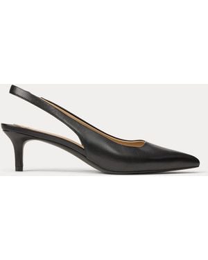 Ralph Lauren Lolah Ii Leather Slingback Pump - Black