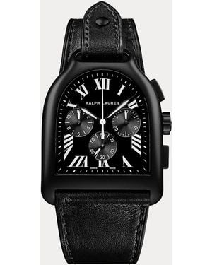Ralph Lauren Stirrup Large Chronograph Pvd Dial - Black