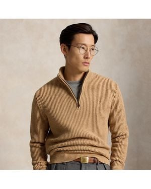 Polo Ralph Lauren Waffle-Knit Wool-Cotton Jumper - Natural