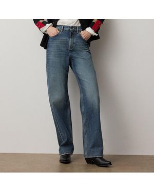 Ralph Lauren Novah High-Rise Wide-Leg Jean - Blue