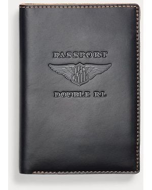 RRL Leather Passport Holder - Grey