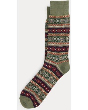 Polo Ralph Lauren Calze da stivale con motivo Fair Isle - Verde