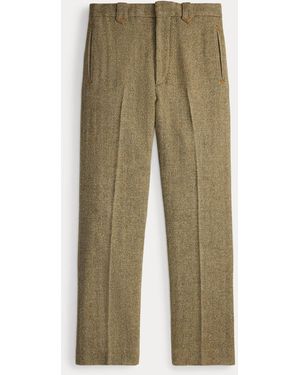 RRL Slim Fit Wool Herringbone Pant - Green