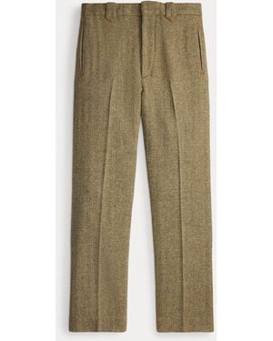 RRL Slim Fit Wool Herringbone Pant - Green
