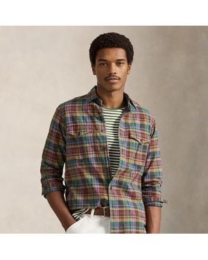 Polo Ralph Lauren Classic Fit Madras Shirt - Brown