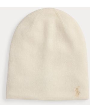 Ralph Lauren Cashmere Beanie - Natural