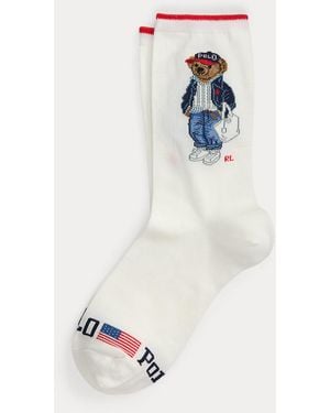 Polo Ralph Lauren Crew-Socken Mit Polo Bear - Blau