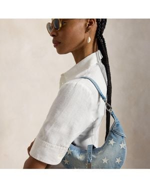 Polo Ralph Lauren Mini-Schultertasche Polo Id Mit Sternen - Blau